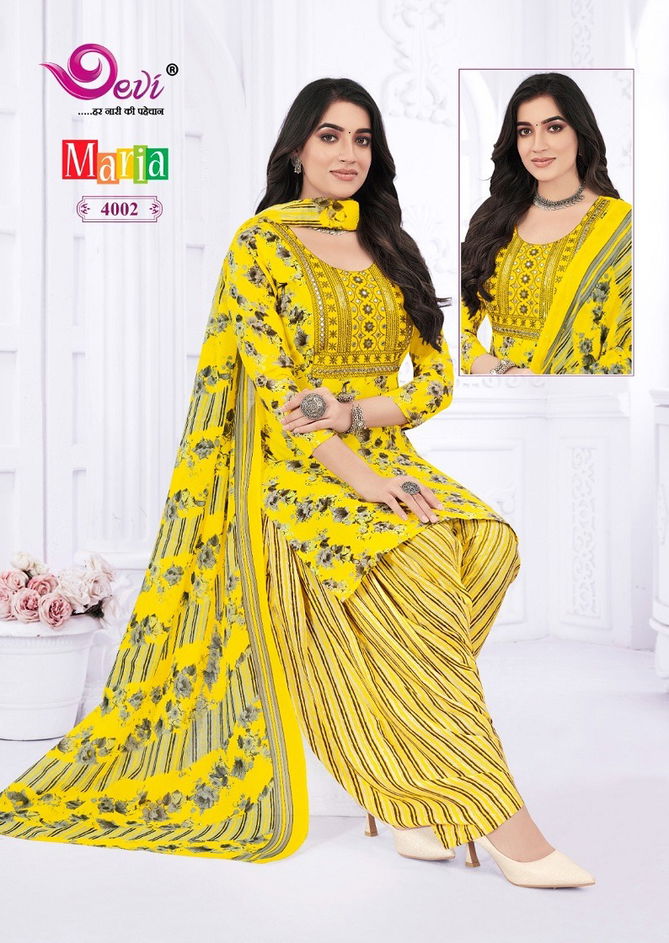 Maria Vol 4 By Devi Neck Work Cotton Patiyala Readymade Dress Orders In India